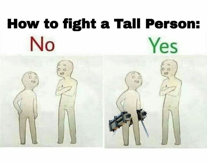 How to fight a Tall Person No Yes