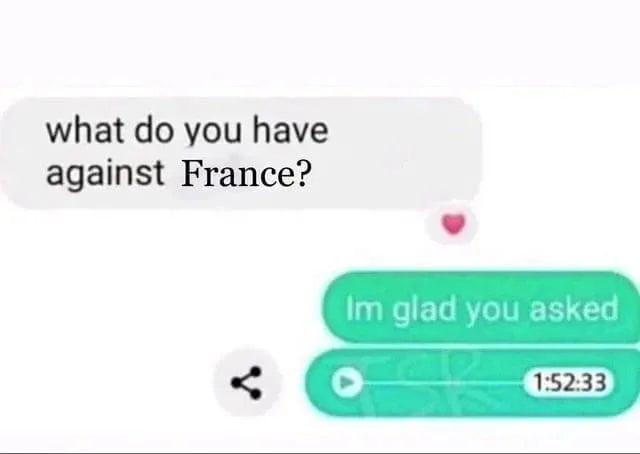 what do you have against France