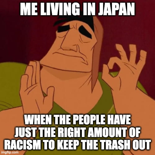 WHEN THE PEOPLE HAVE JUST THE RIGHT AMOUNTOF RACISM TO KEEP THE TRASH OUT