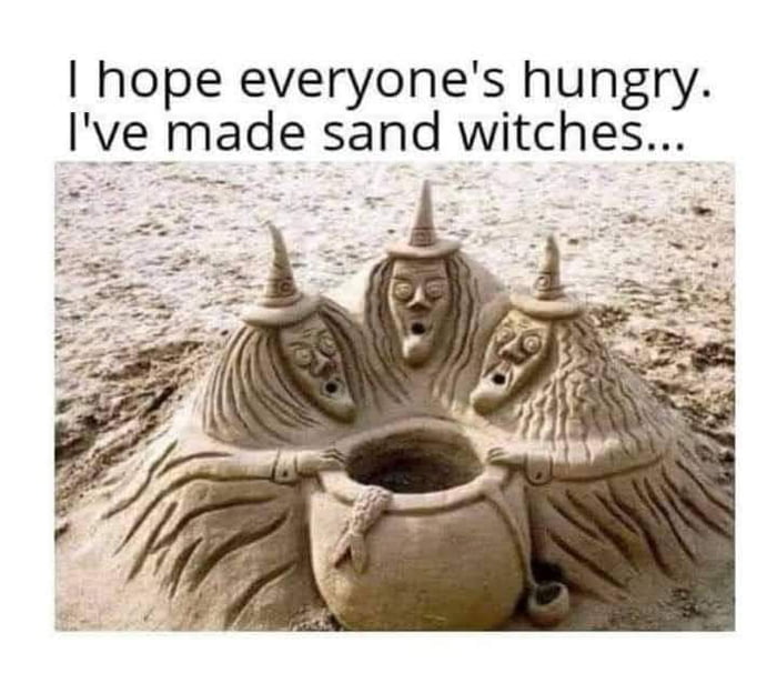 hope everyones hungry Ive made sand witches