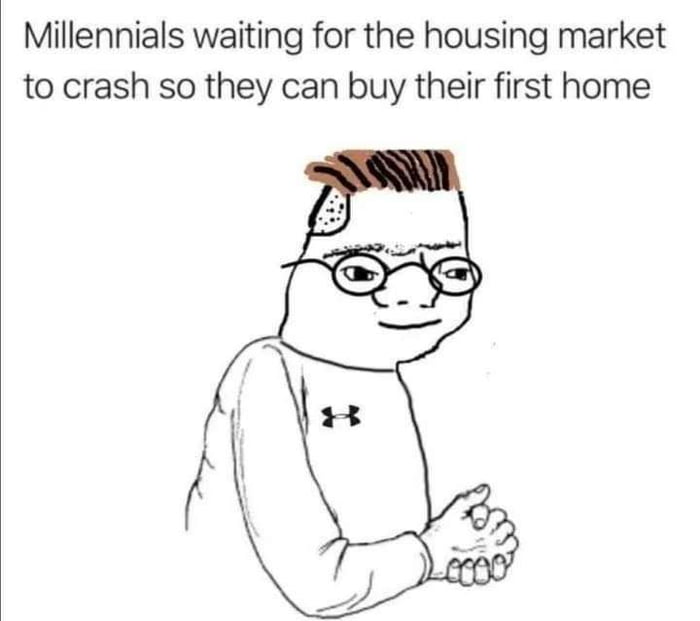 Millennials waiting for the housing market to crash so they can buy their first home