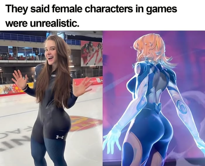 They said female characters in games were unrealistic.