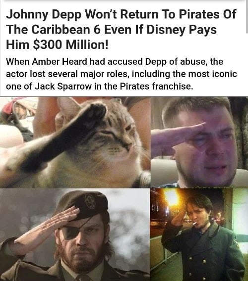 Johnny Depp Wont Return To Pirates Of The Caribbean 6 Even If Disney Pays Him 300 Million When Amber Heard had accused Depp of abuse the actor lost several major roles including the most iconic one of Jack Sparrow in the Pirates franchise