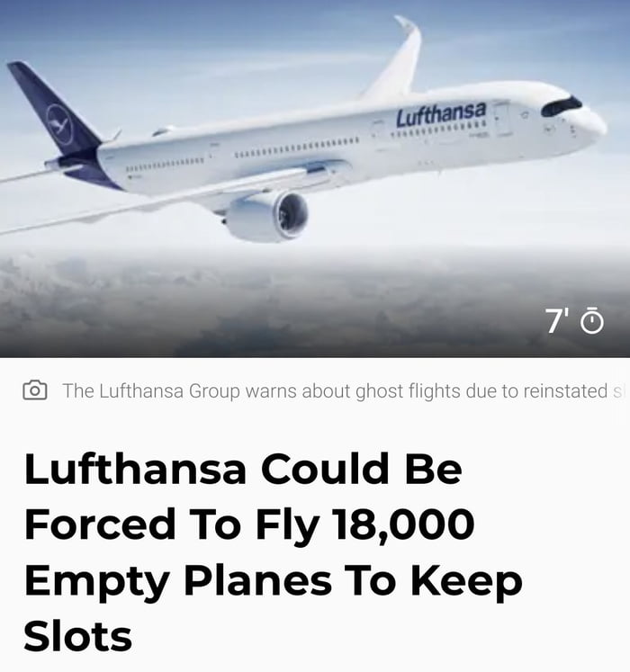 1 The Lufthansa Group warns about ghost flights due to reinstated Lufthansa Could Be Forced To Fly 18000 Slots