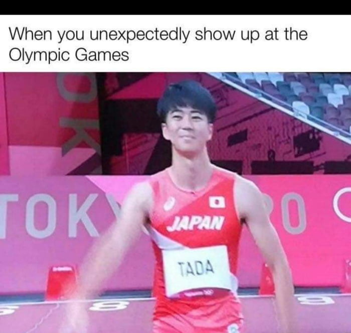 When you unexpectedly show up at the Olympic Games