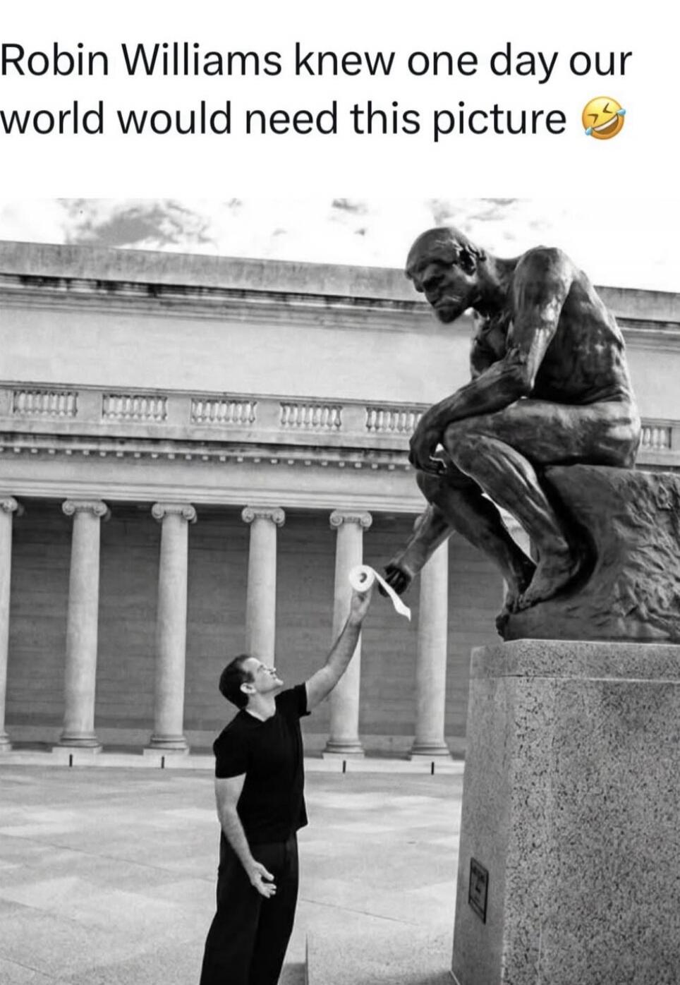 Robin Williams knew one day our world would need this picture 🤣