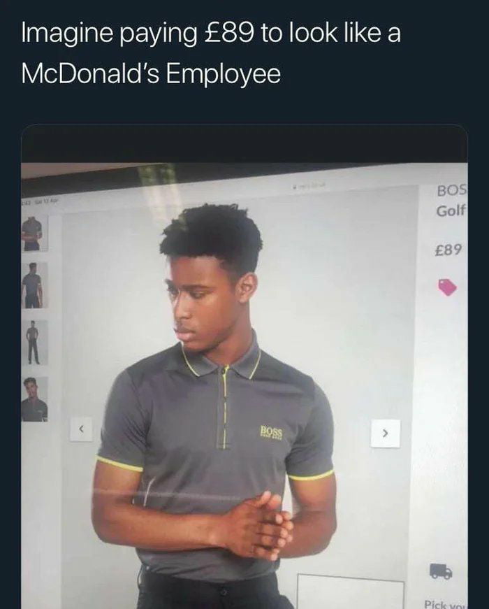 Imagine paying 89 to look like a McDonalds Employee