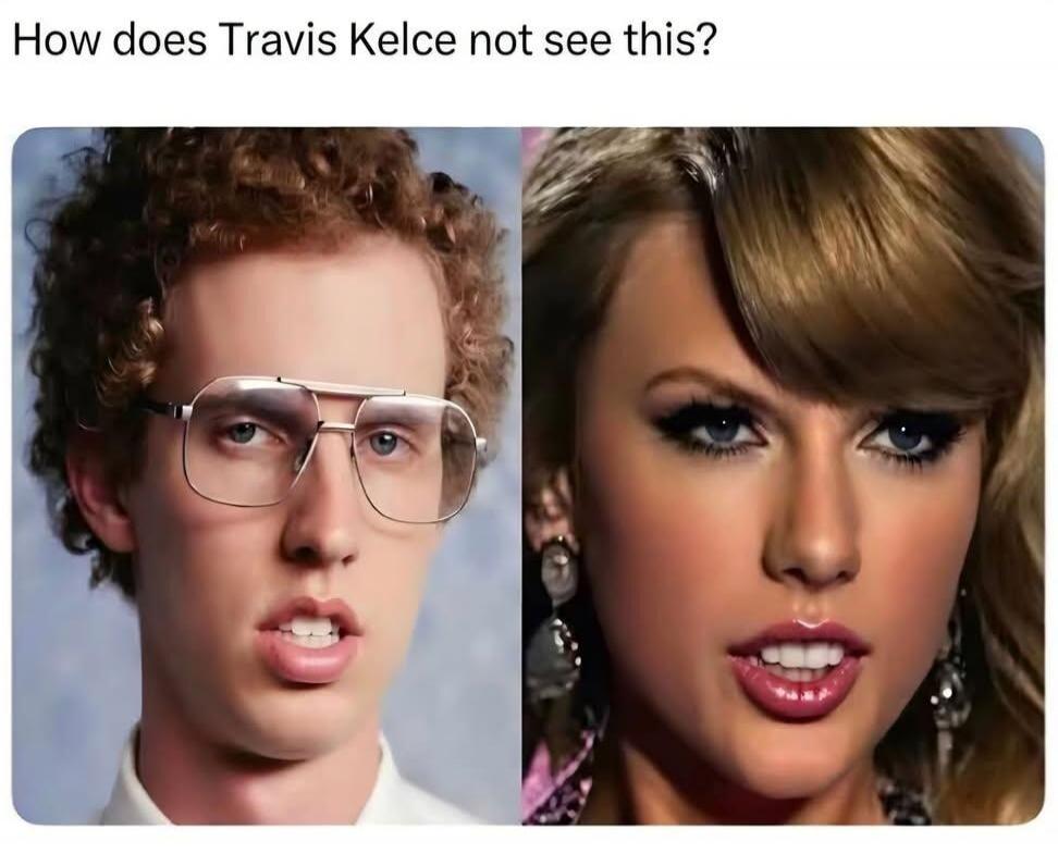 How does Travis Kelce not see this?