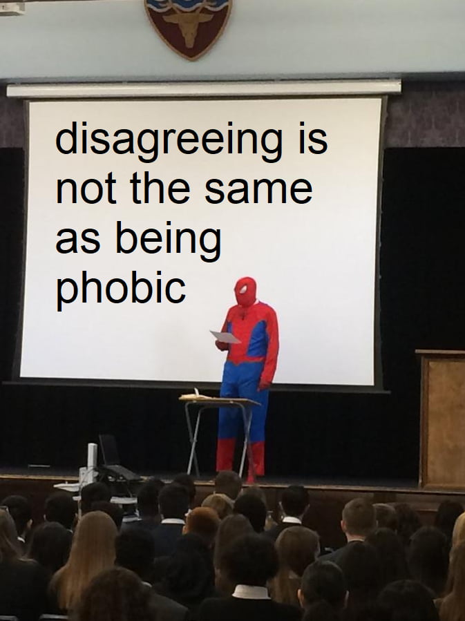 disagreeing is not the same as being