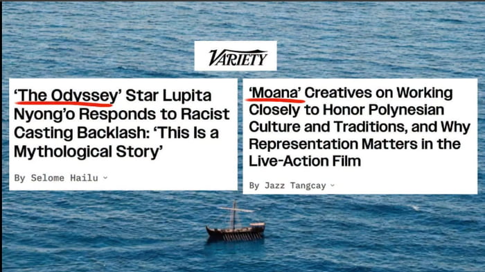 VARIETY 'The Odyssey' Star Lupita Nyong'o Responds to Racist Casting Backlash: 'This Is a Mythological Story' By Selome Hailu 'Moana' Creatives on Working Closely to Honor Polynesian Culture and Traditions, and Why Representation Matters in the Live-Action Film By Jazz Tangcay