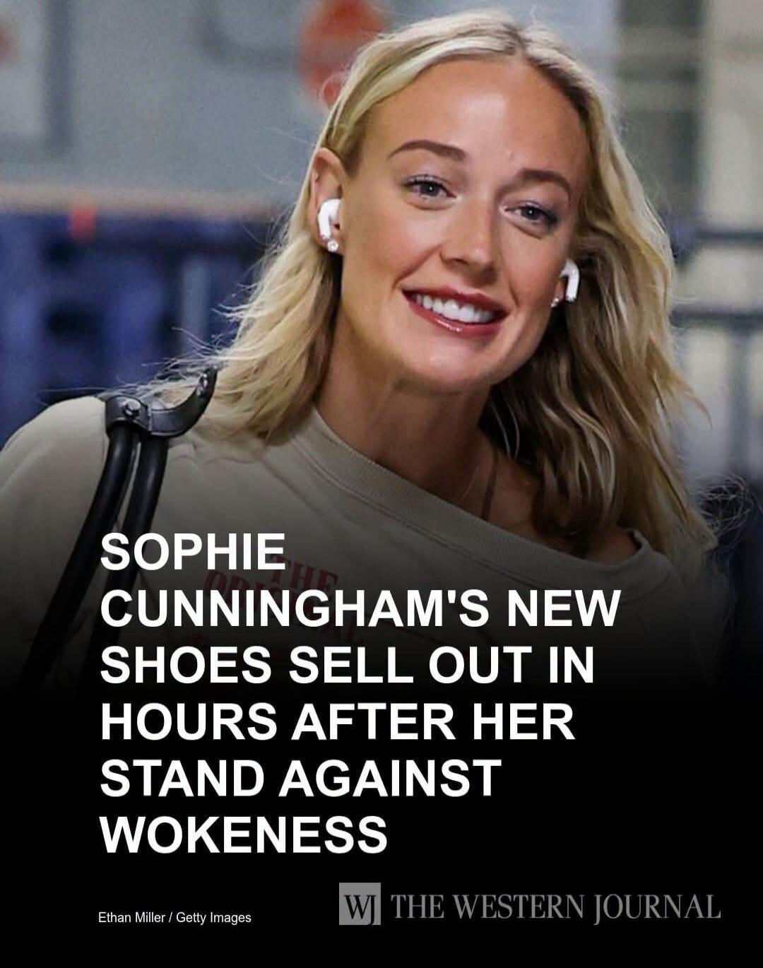 Sophie Cunningham's new shoes sell out in hours after her stand against wokeness.