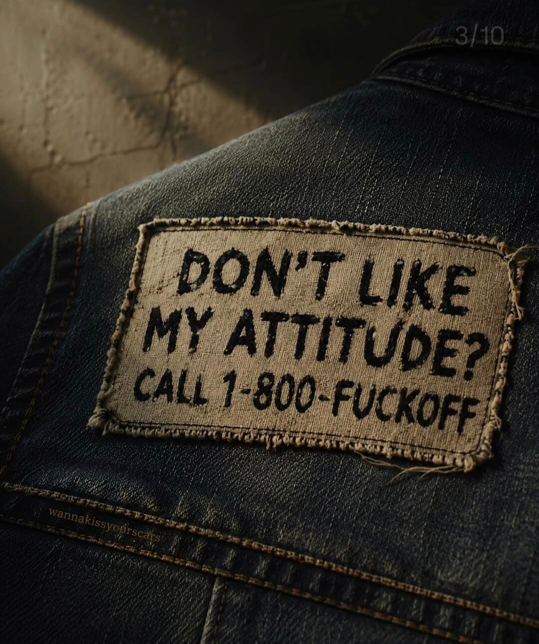 DON'T LIKE MY ATTITUDE? CALL 1-800-FUCKOFF