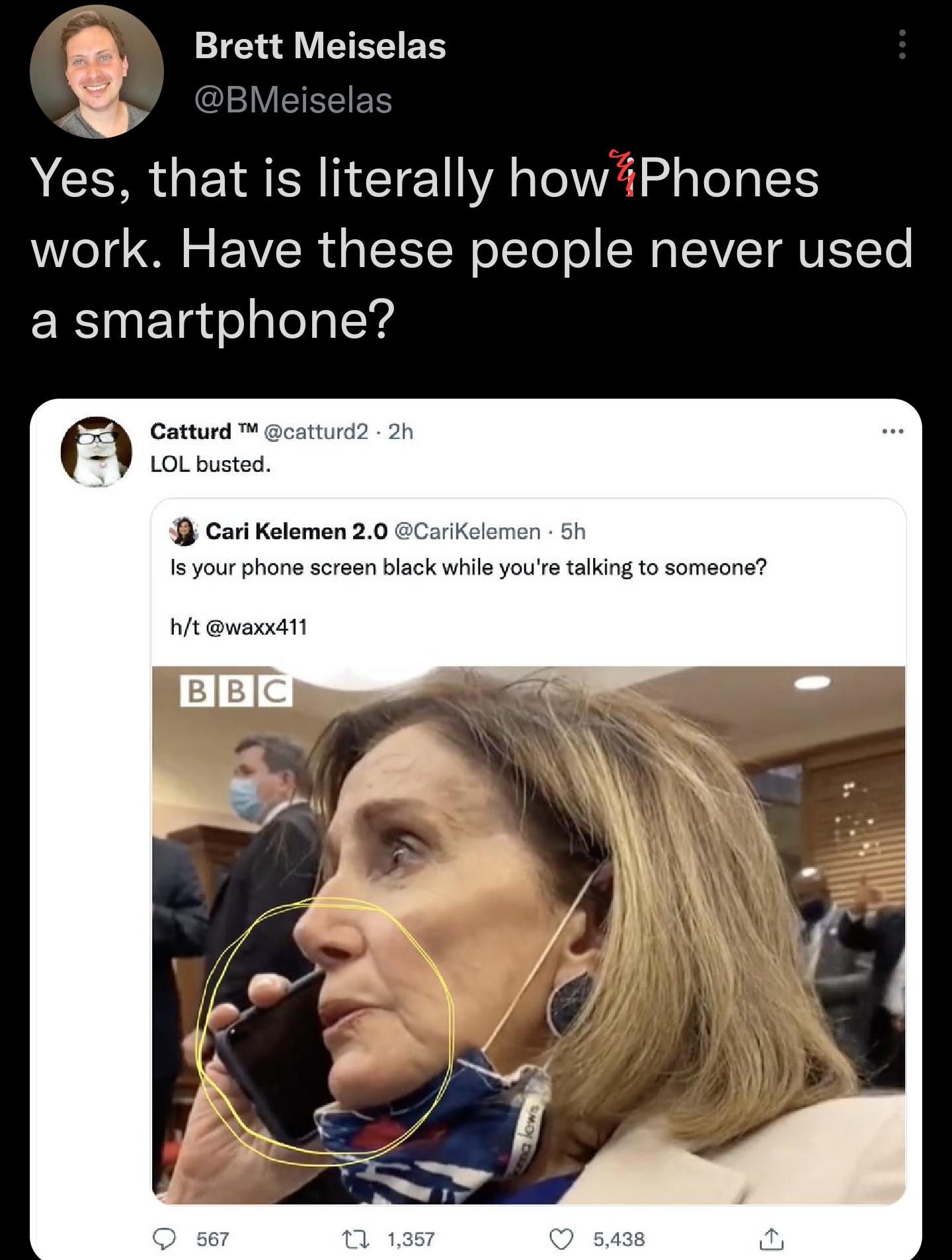 Brett Meiselas A CER GEYR RN ETEN YA TR T T 56 work Have these people never used a smartphone e talking to