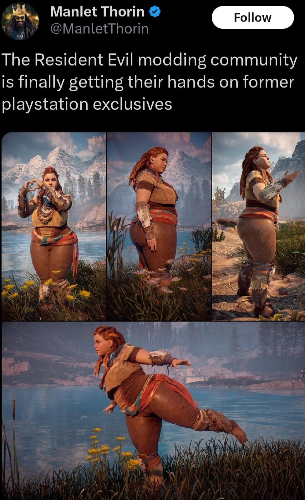 M Manlet Thorin MGV ERE et gl The Resident Evil modding community is finally getting their hands on former playstation exclusives