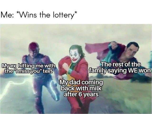 Me Wins the lottery Izy dad coming backiwith milk EUCEAETS