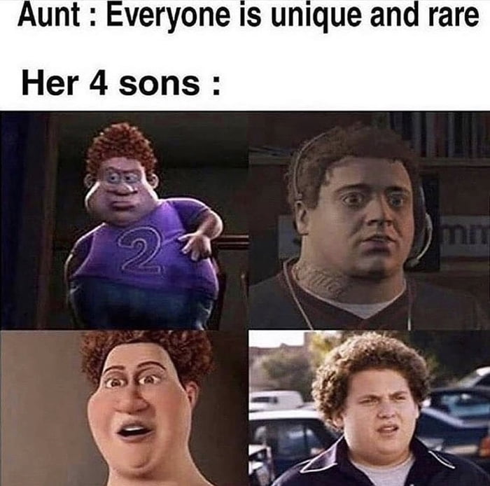 Aunt Everyone Is unique and rare Her 4 sons 3 VED Zh y Ey G 5 27