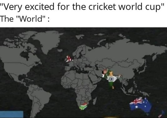 Very excited for the cricket world cup he World