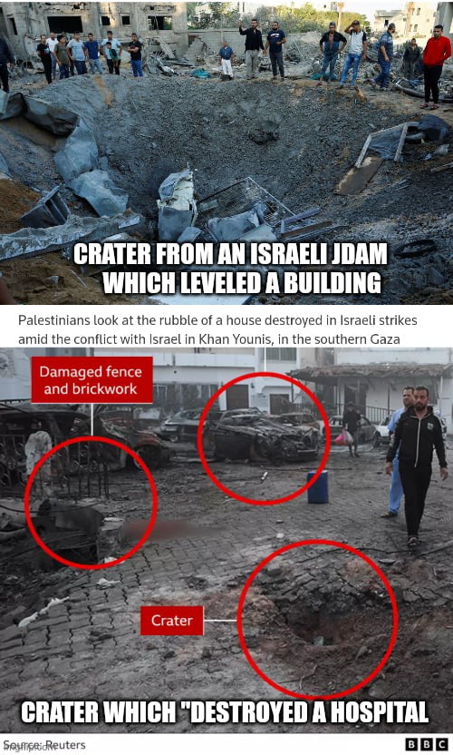 e BMIII FIIIIHM ISMI lllll WHICH LEVELEDA BUILDING CRATER WHICH DESTROYED A HOSPITAL