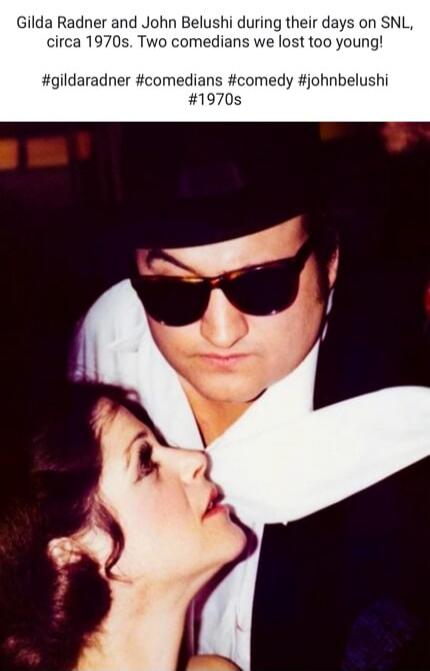 Gilda Radner and John Belushi during their days on SNL, circa 1970s. Two comedians we lost too young! #gildaradner #comedians #comedy #johnbelushi #1970s