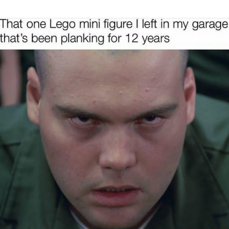 hat one Lego mini figure left in my garage hats been planking for 12 years