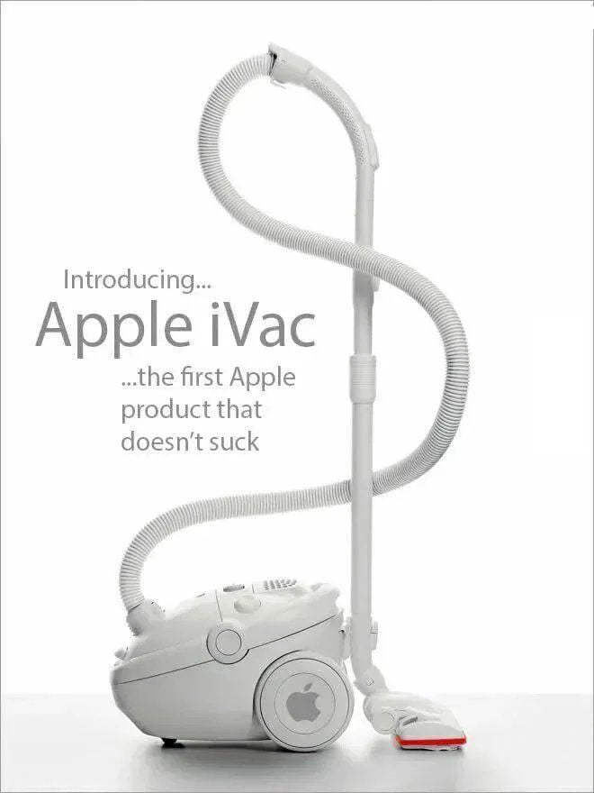 Introducing Apple iVac the first Apple product that doesnt suck