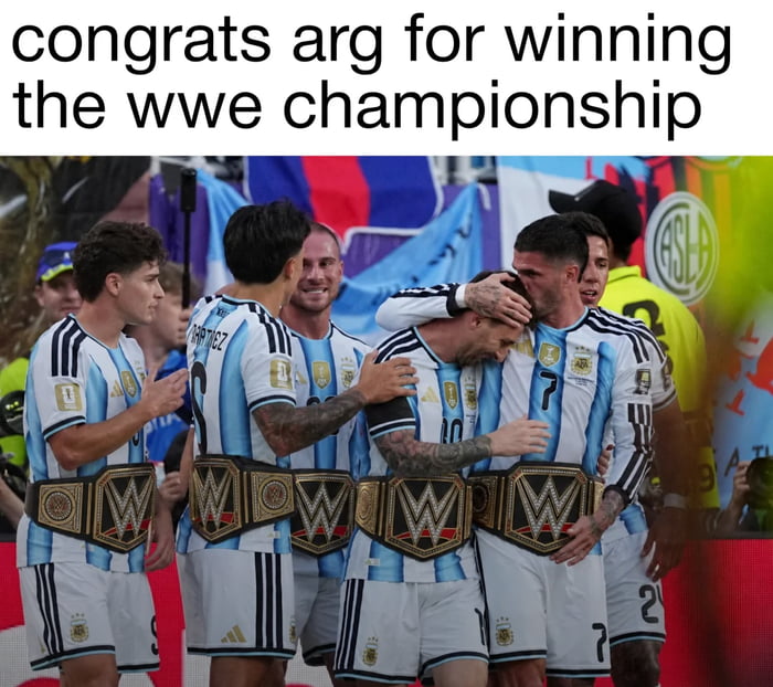 congrats arg for winning the wwe championship