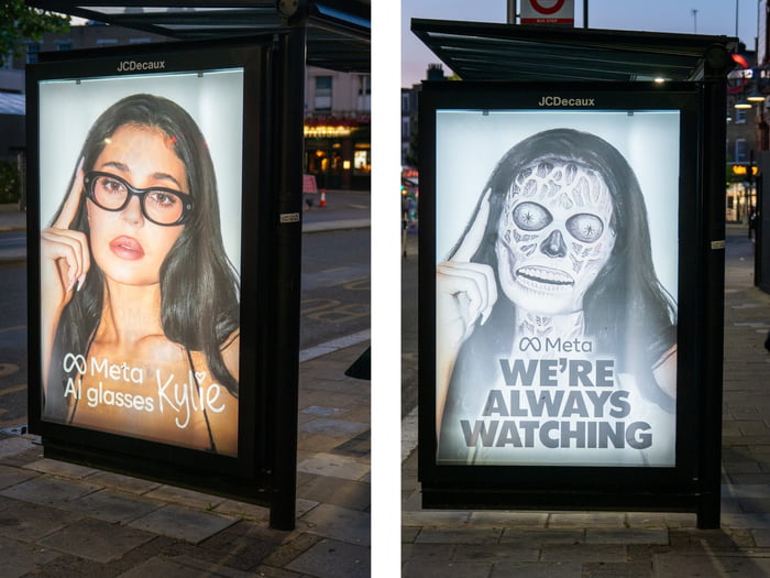 JCDecaux Meta AI glasses Kylie JCDecaux Meta WE'RE ALWAYS WATCHING