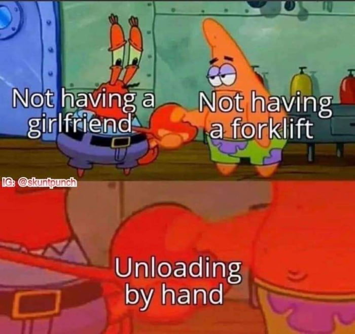 Unloading by hand 2