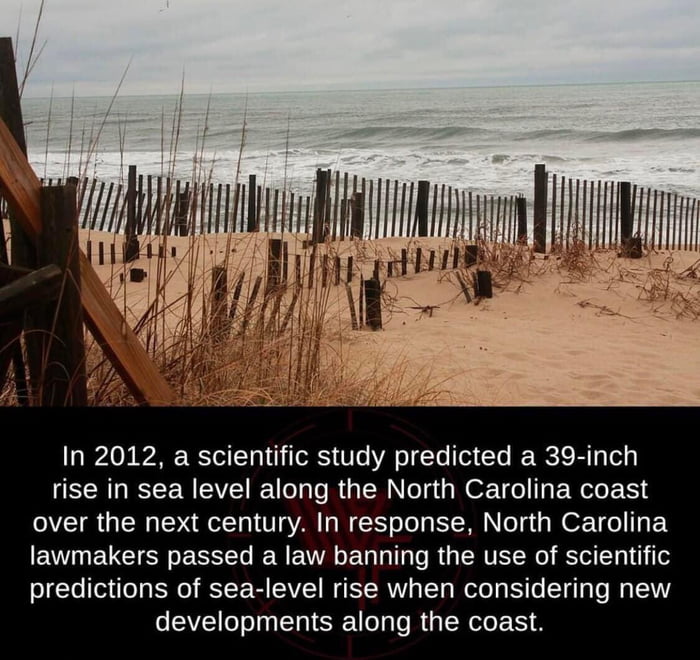 0k BTo 101 R U o YA o To CTe RE R ie R o o ECRUECEREVEE L RO ERN e li N O Te I E R T over the next century In response North Carolina lawmakers passed a law banning the use of scientific predictions of sea level rise when considering new VT R SR VRGN e L