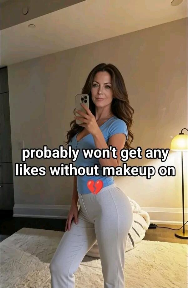 probably won't get any likes without makeup on