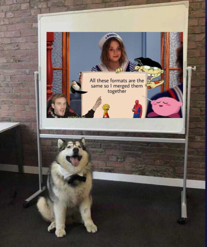e formats are the 54 o merged them g together
