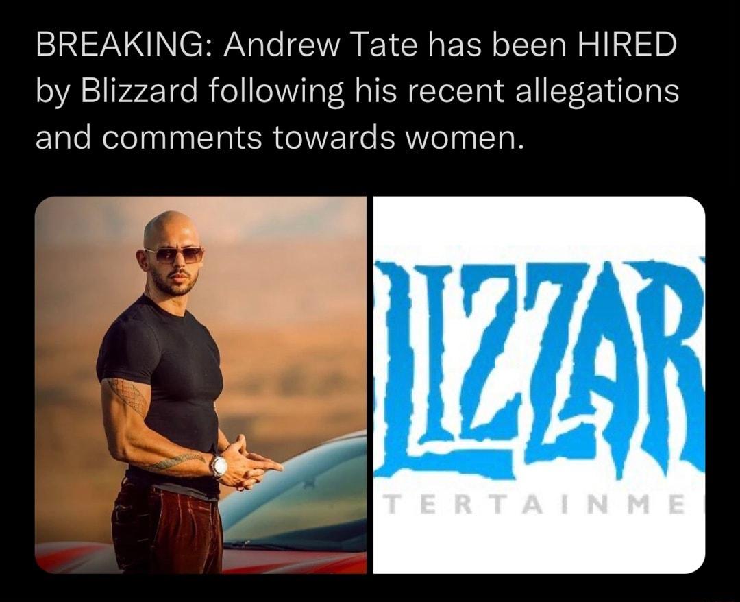 SN ONCRV Te GV L CRERREEL N TN by Blizzard following his recent allegations and comments towards women