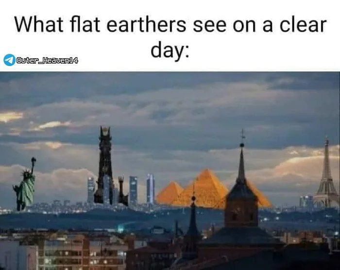 What flat earthers see on a clear day QO estar stamanis
