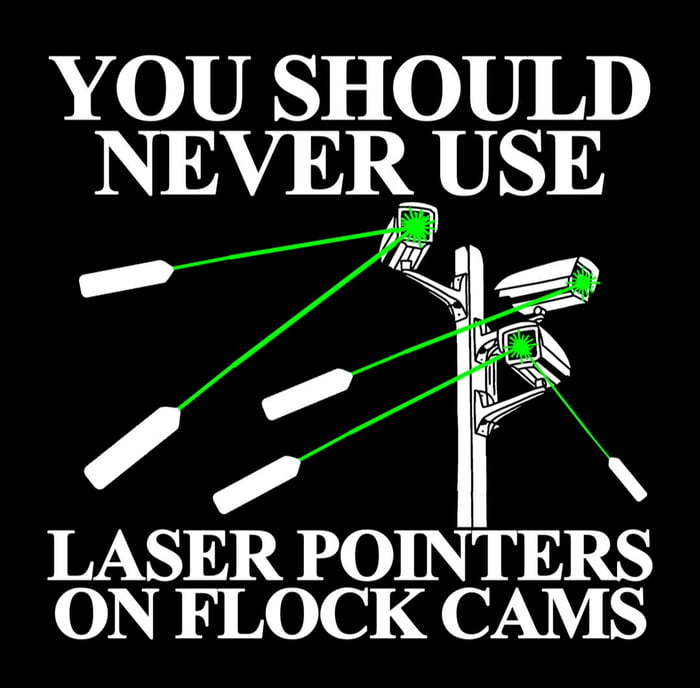 YOU SHOULD NEVER USE LASER POINTERS ON FLOCK CAMS