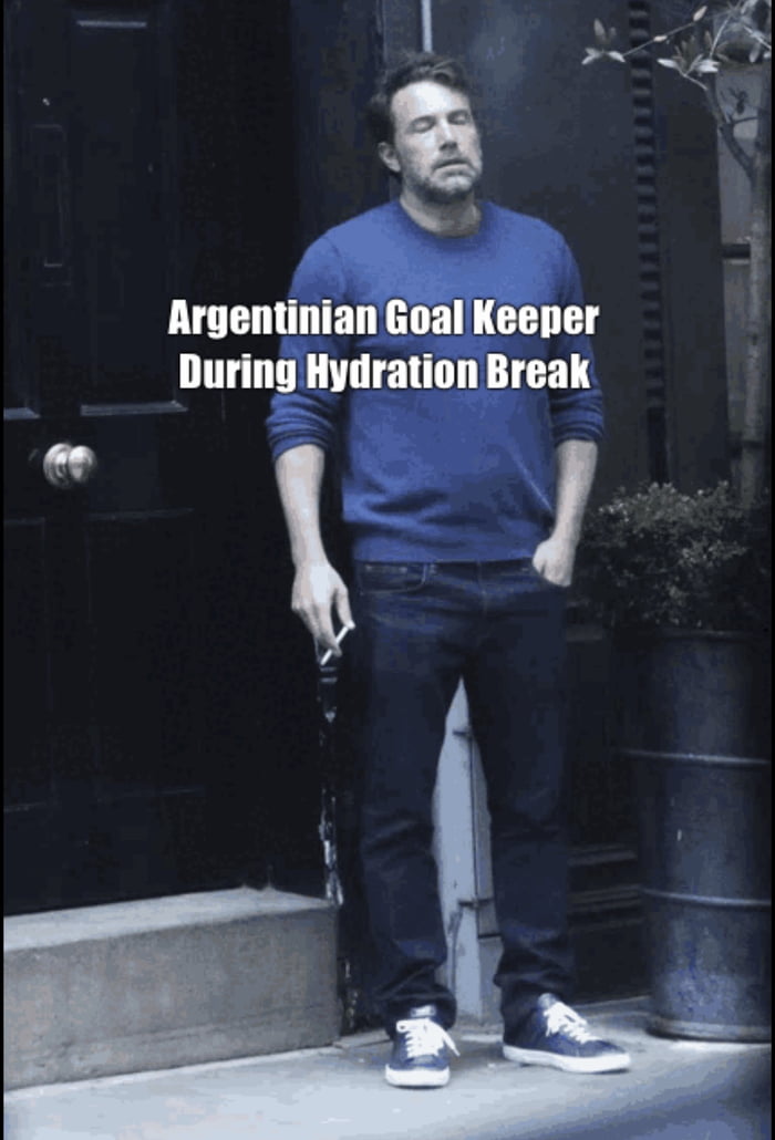Argentinian Goal Keeper During Hydration Break
