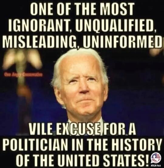 ONE OF THE MOST IGNORANT, UNQUALIFIED, MISLEADING, UNINFORMED, VILE EXCUSE FOR A POLITICIAN IN THE HISTORY OF THE UNITED STATES! One Angry Conservative. MAGA Hub.
