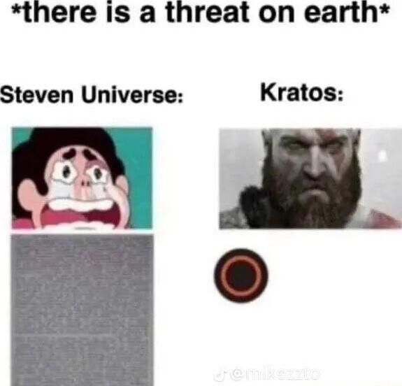 there Is a threat on earth Steven Universe Kratos o B