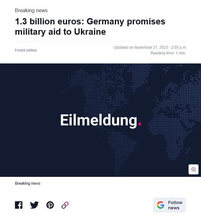 13 billion euros Germany promises military aid to Ukraine Eilmeldung G