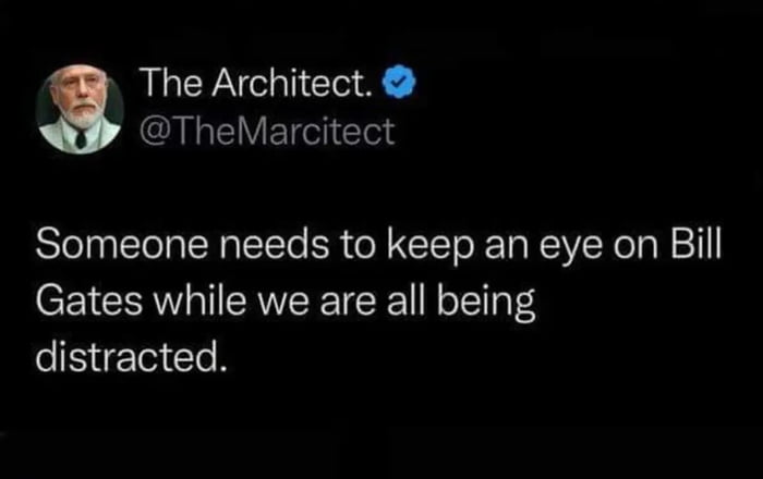 The Architect EVETIElors Someone needs to keep an eye on Bill Gates while we are all being distracted