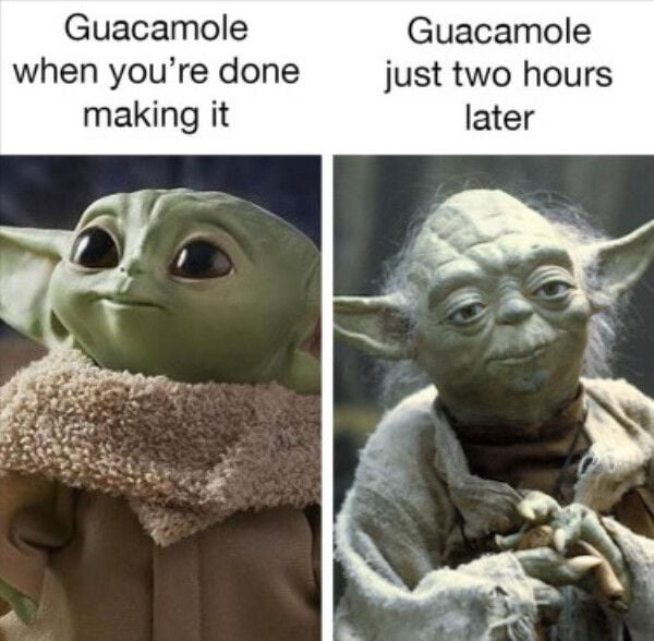 Guacamole Guacamole when youre done just two hours making it