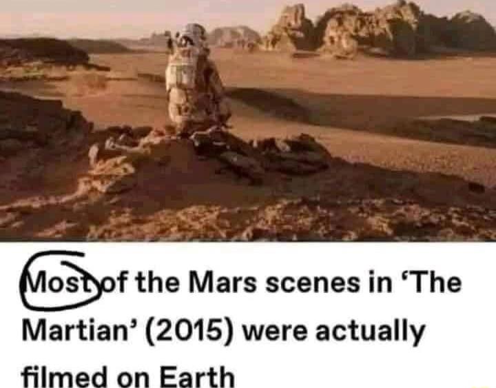 of the Mars scenes in The Martian 2015 were actually