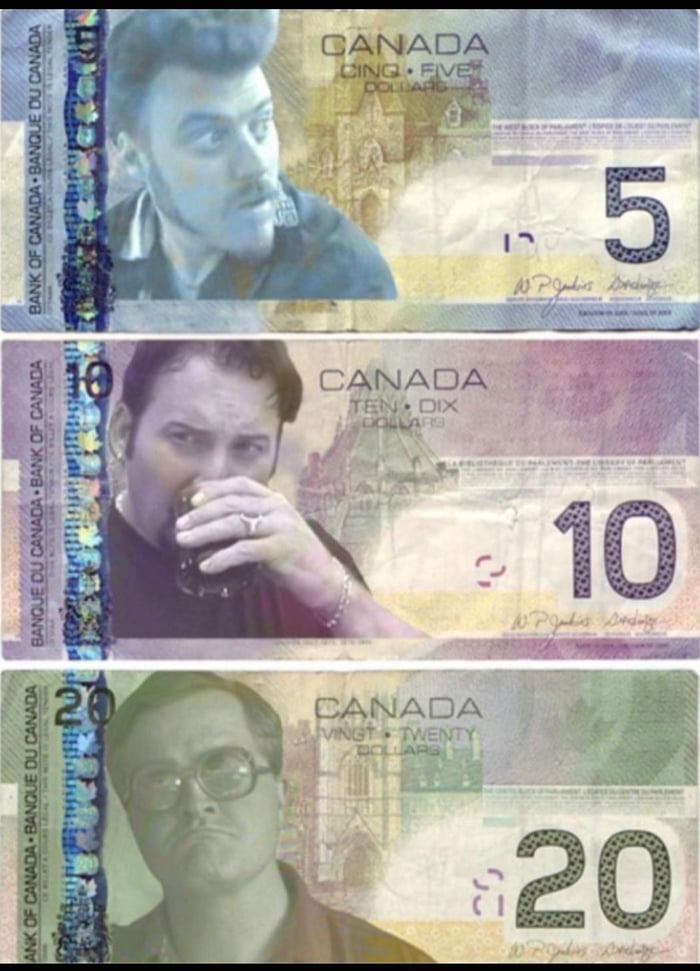 BANK OF CANADA BANQUE DU CANADA CANADA CINQ FIVE DOLLARS 5 TEN DIX DOLLARS 10 VINGT TWENTY DOLLARS 20