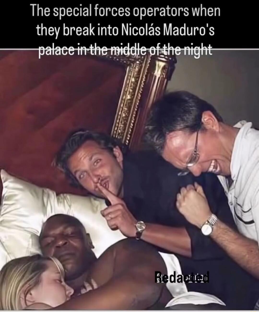 The special forces operators when they break into Nicolás Maduro's palace in the middle of the night