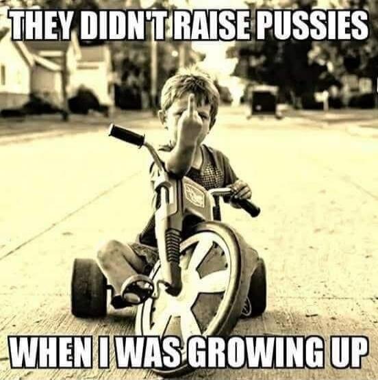 THEY DIDN'T RAISE PUSSIES WHEN I WAS GROWING UP