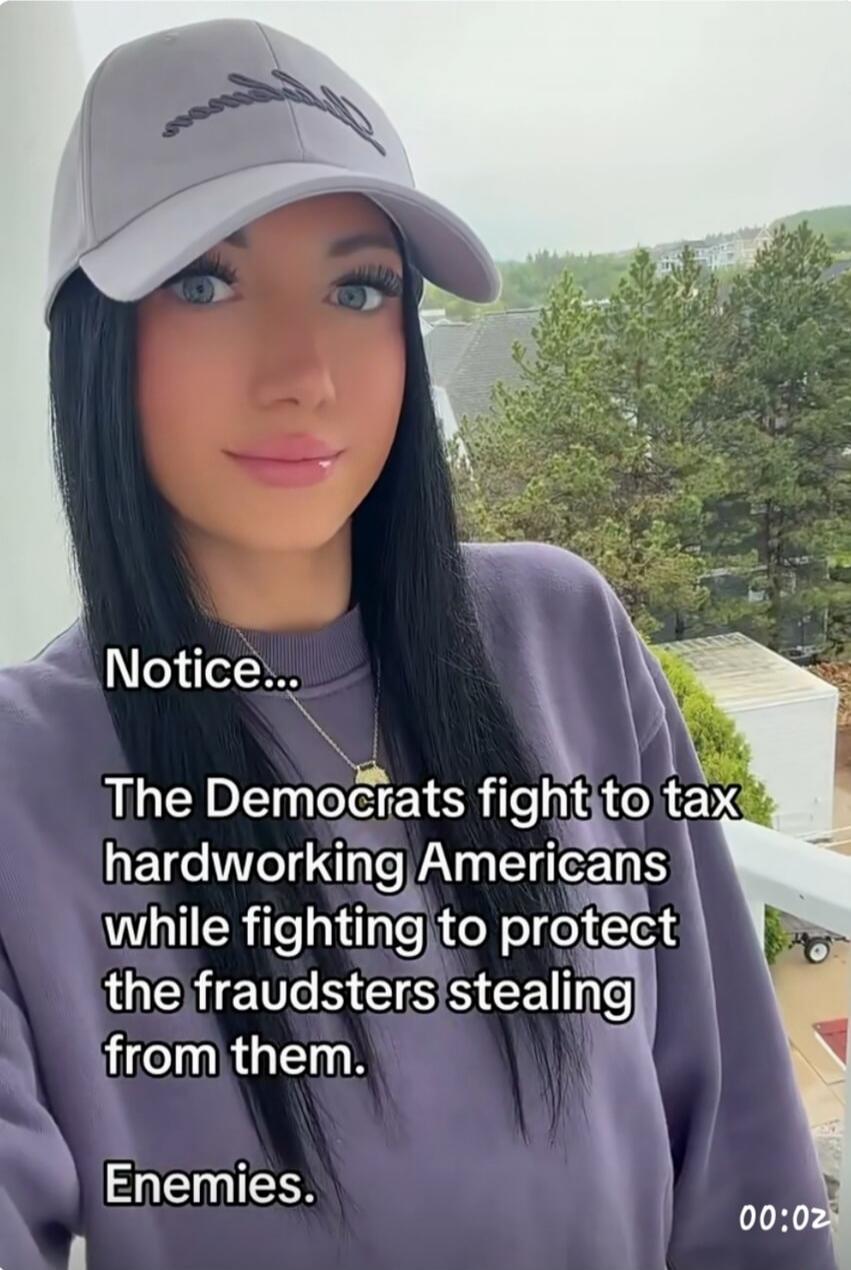 Notice... The Democrats fight to tax hardworking Americans while fighting to protect the fraudsters stealing from them. Enemies.