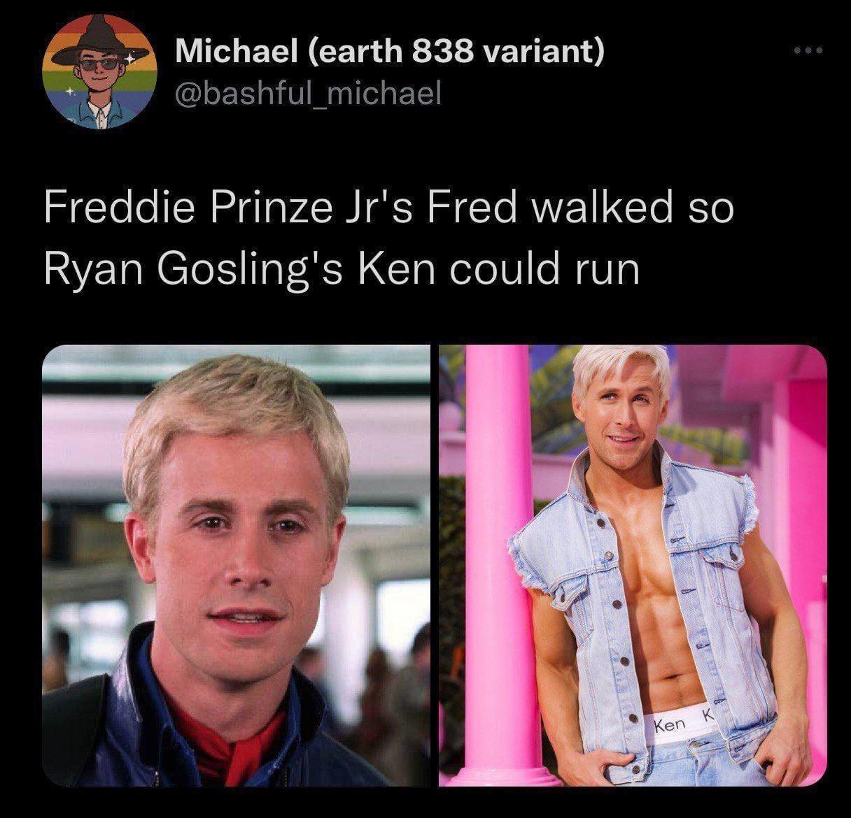 Michael earth 838 variant WGP ebashiul_michael Freddie Prinze Jrs Fred walked so Ryan Goslings Ken could run