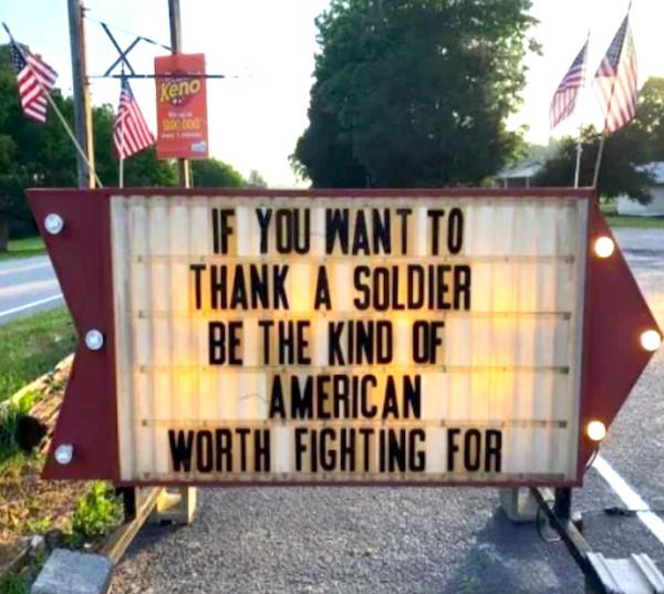 THANK A SOLDIER BE THE KIND OF