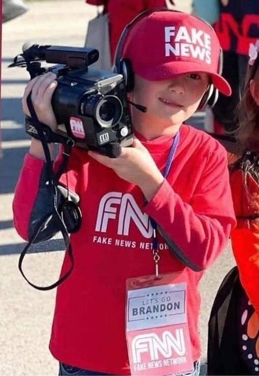 FAKE NEWS FN FAKE NEWS NETWORK LET'S GO BRANDON FNN