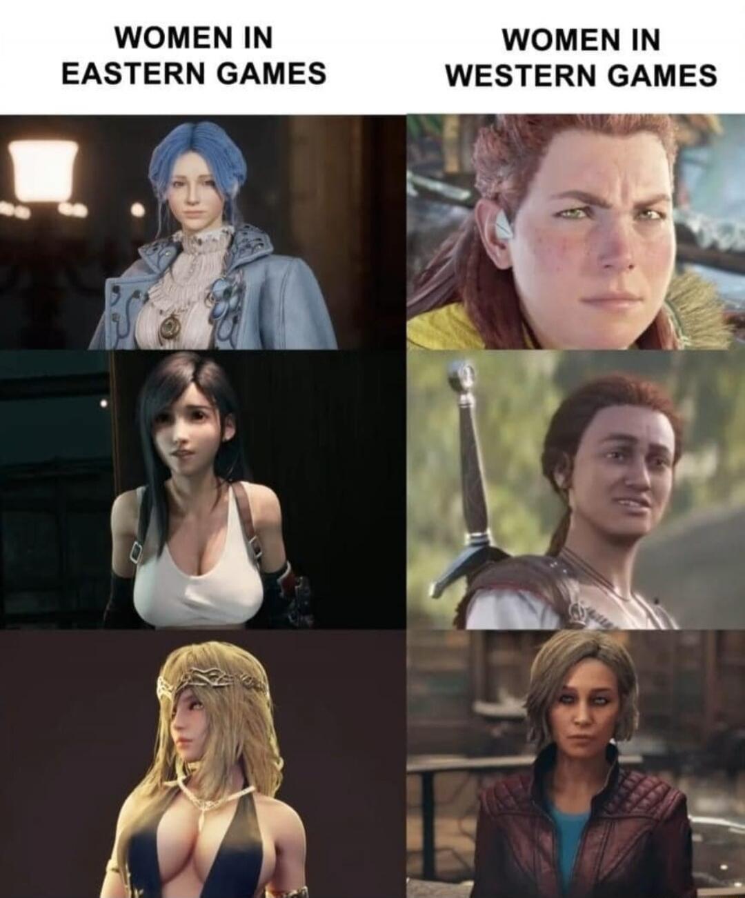 WOMEN IN EASTERN GAMES
WOMEN IN WESTERN GAMES