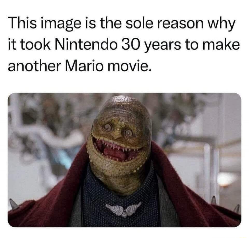This image is the sole reason why it took Nintendo 30 years to make another Mario movie.